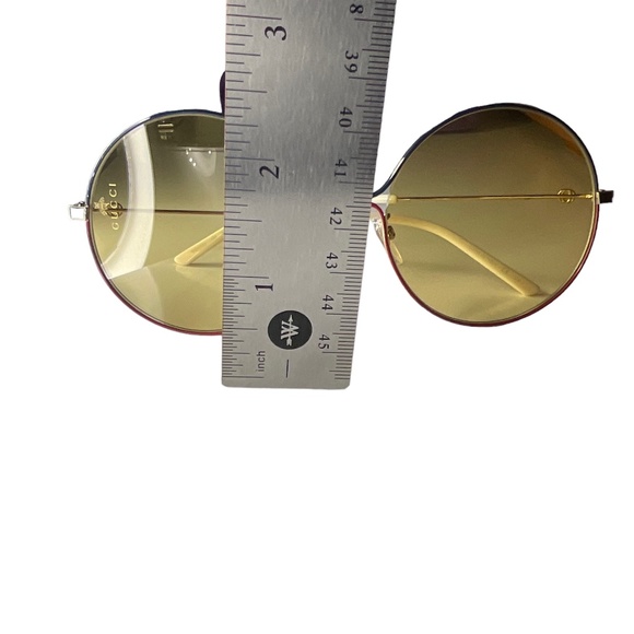 GUCCI Oversize- 70’s Style Round Yellow Tint Sunglasses - Picture 14 of 16